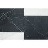 Nero Marquina 12X12 and Carrara White 4X12 Set