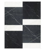 Nero Marquina 12X12 and Carrara White 4X12 Set