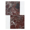 Rosso Levanto 12X12 and Bianco Dolomite 4X12 Set