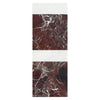 Rosso Levanto 12X12 and Carrara White 4X12 Set