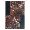 Rosso Levanto 12X12 and Nero Marquina 4X12 Set