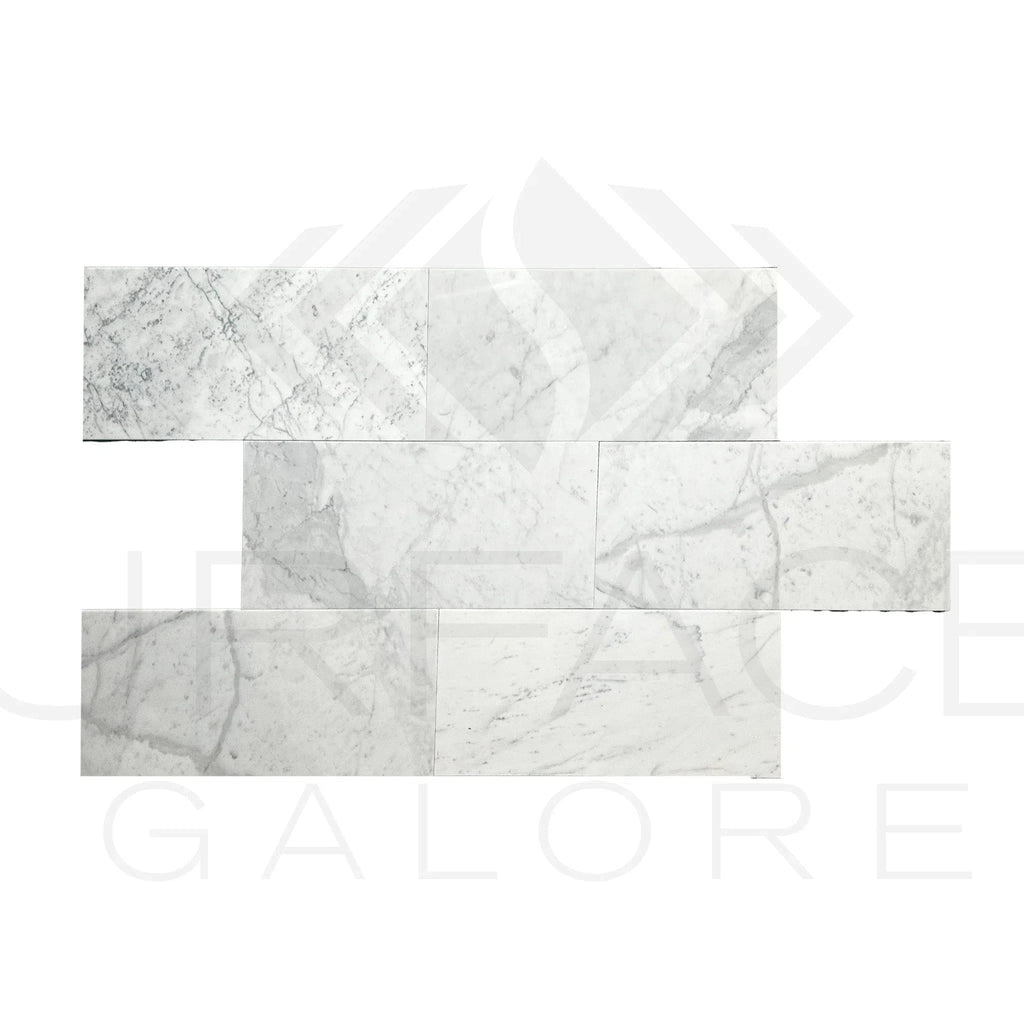 Bianco Carrara Standart 12X24 Polished Marble Tile 250 Sq.Ft. $7.47/Sq.Ft.