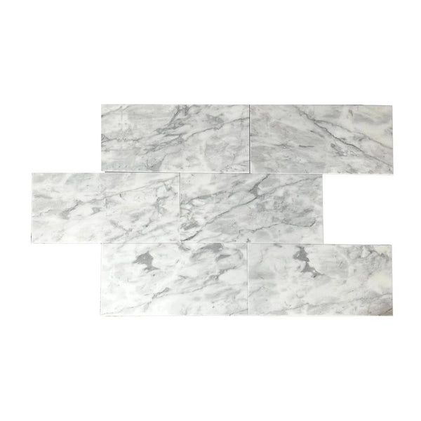 Bianco Carrara Standart 12X24 Polished Marble Tile 250 Sq.Ft. $7.47/Sq.Ft.