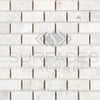 Bianco Congelato 1X2 Brick Mosaic Dolomite Leathered - SurfacesGalore