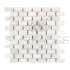 Bianco Congelato 1X2 Brick Mosaic Dolomite Leathered - SurfacesGalore