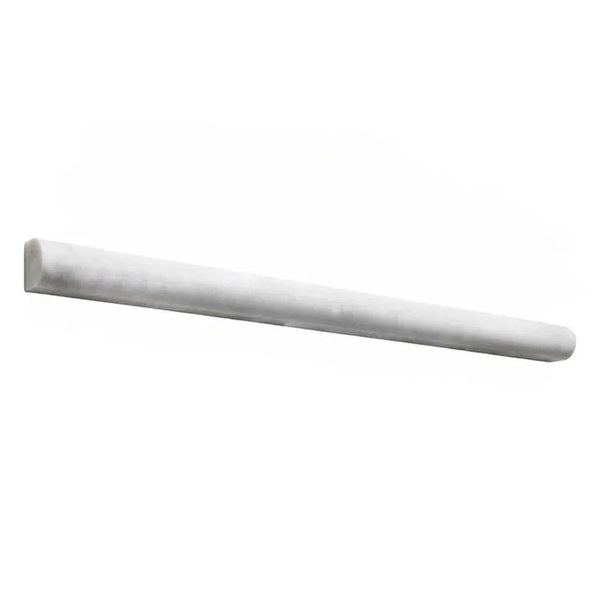 Bianco Congelato 3/4X12 Bullnose Liner Dolomite Leathered - SurfacesGalore