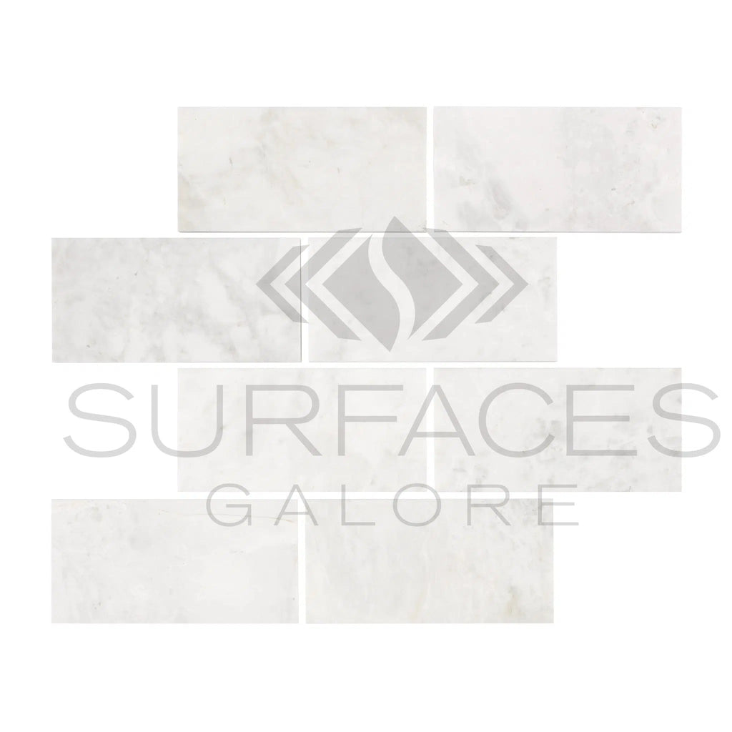 Bianco Congelato 3X6 Dolomite Leathered - SurfacesGalore