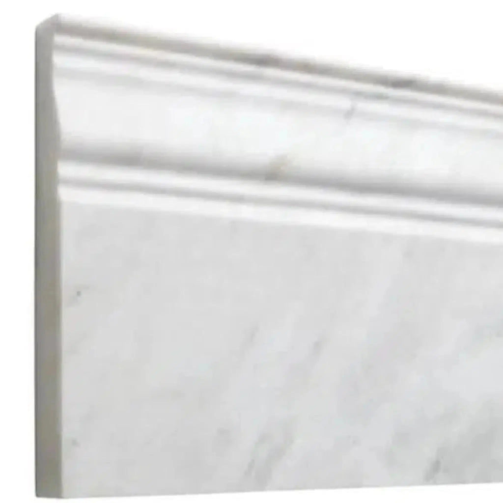 Bianco Congelato 4 3/4X12 Baseboard Trim Dolomite Leathered