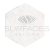 Bianco Congelato 4X4 Hexagon Mosaic Dolomite Leathered - SurfacesGalore