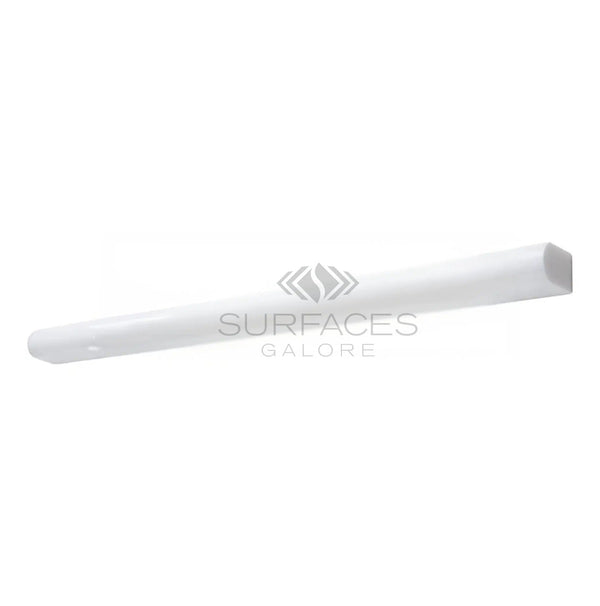 Bianco Dolomite (White Dolomite) 1/2X12 Pencil Liner Marble Polished - Honed - SurfacesGalorePolished