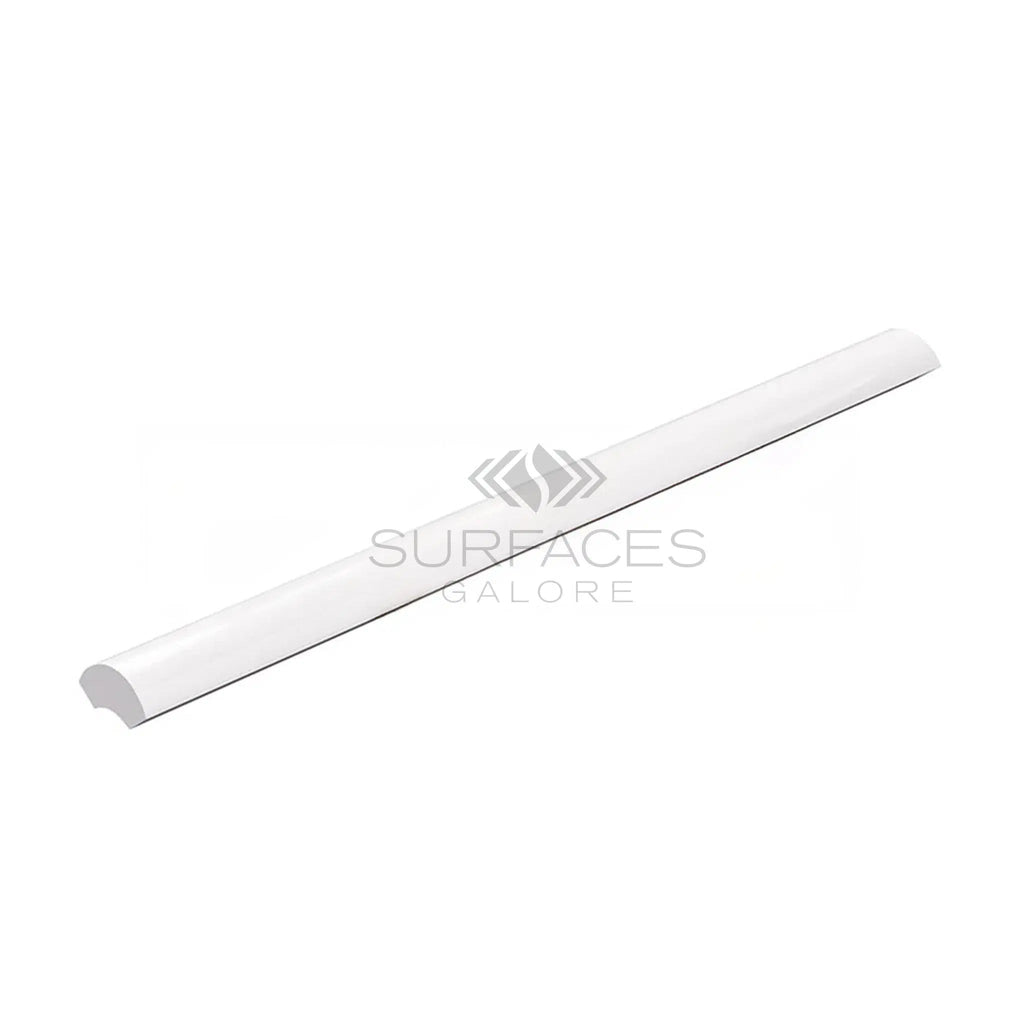 Bianco Dolomite (White Dolomite) 1X12 Quarter-Round Trim Liner Marble Polished-Honed