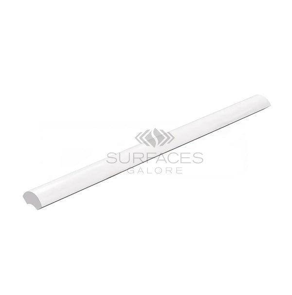 Bianco Dolomite (White Dolomite) 1X12 Quarter-Round Trim Liner Marble Polished-Honed