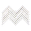 Bianco Dolomite (White Dolomite) 1X6 Herringbone Mosaic Marble Polished-Honed