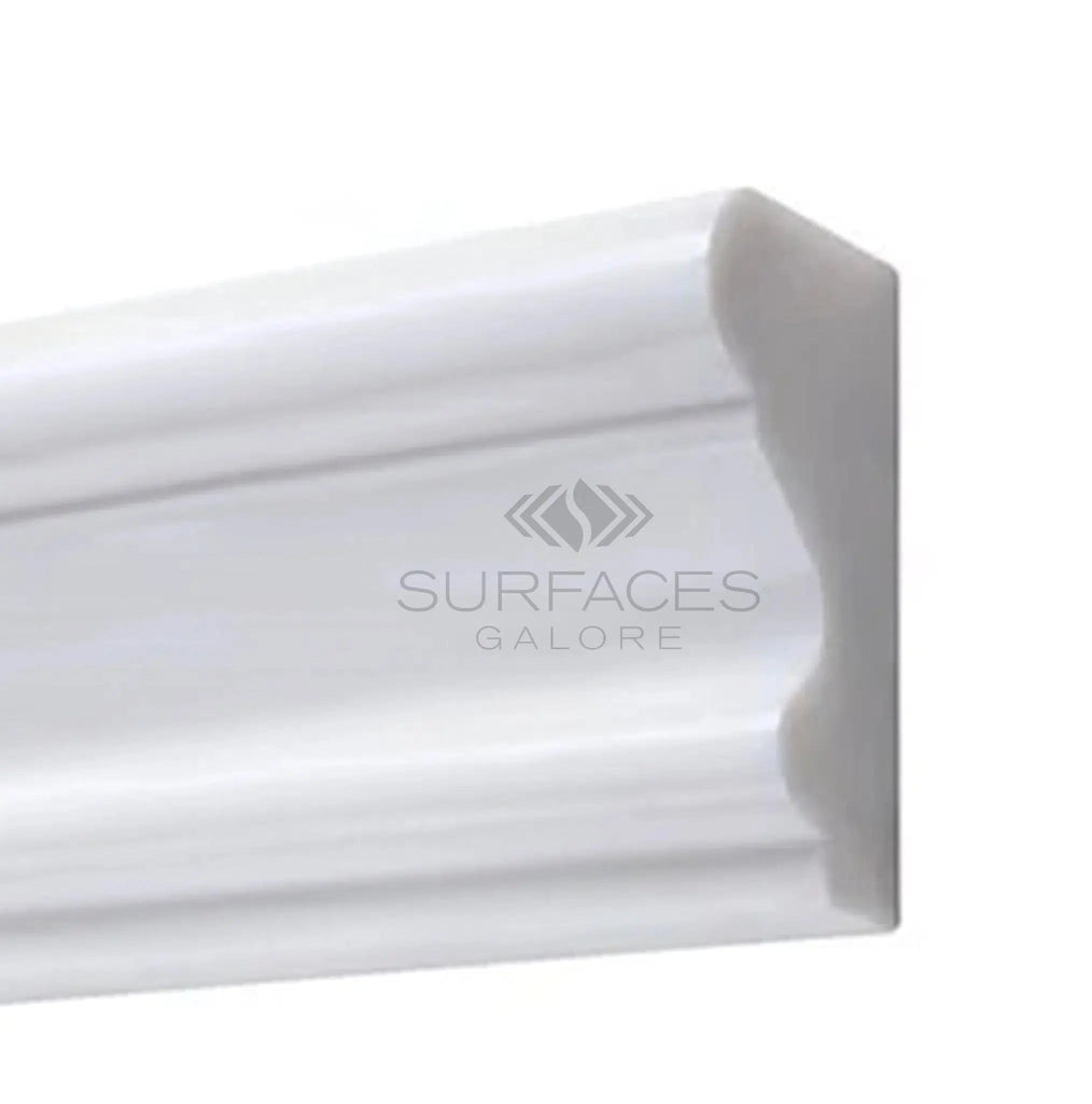 Bianco Dolomite (White Dolomite) 2X12 Milano Molding Liner Marble Polished-Honed