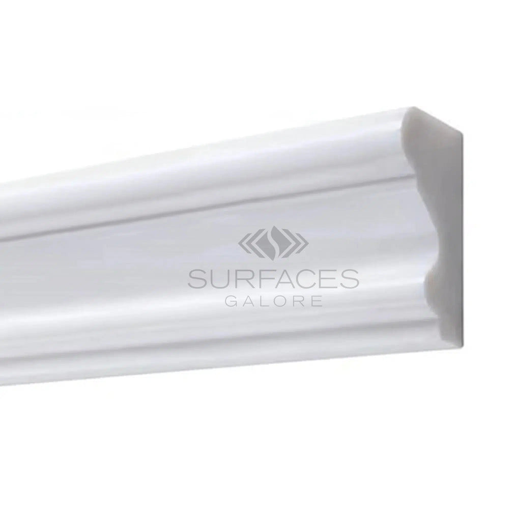 Bianco Dolomite (White Dolomite) 2X12 Milano Molding Liner Marble Polished-Honed