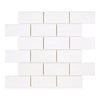 Bianco Dolomite (White Dolomite) 2X4 Brick Mosaic Marble Polished-Honed