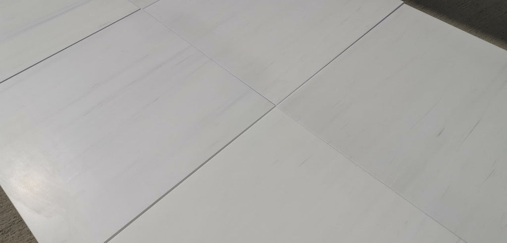 Bianco Dolomite (White Dolomite) 3/4X12 Bullnose Liner Marble Polished-Honed