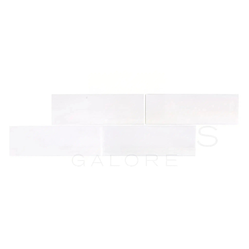 Bianco Dolomite (White Dolomite) 4X12 Marble Polished-Honed