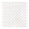 Bianco Dolomite (White Dolomite) 5/8X1 1/4 Mini-Brick Mosaic Marble Polished-Honed