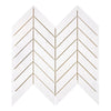 Bianco Dolomite (White Dolomite) Chevron Mosaic Marble Polished-Honed