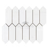 Bianco Dolomite (White Dolomite) Picket Mosaic Marble Polished - Honed - SurfacesGalorePolished