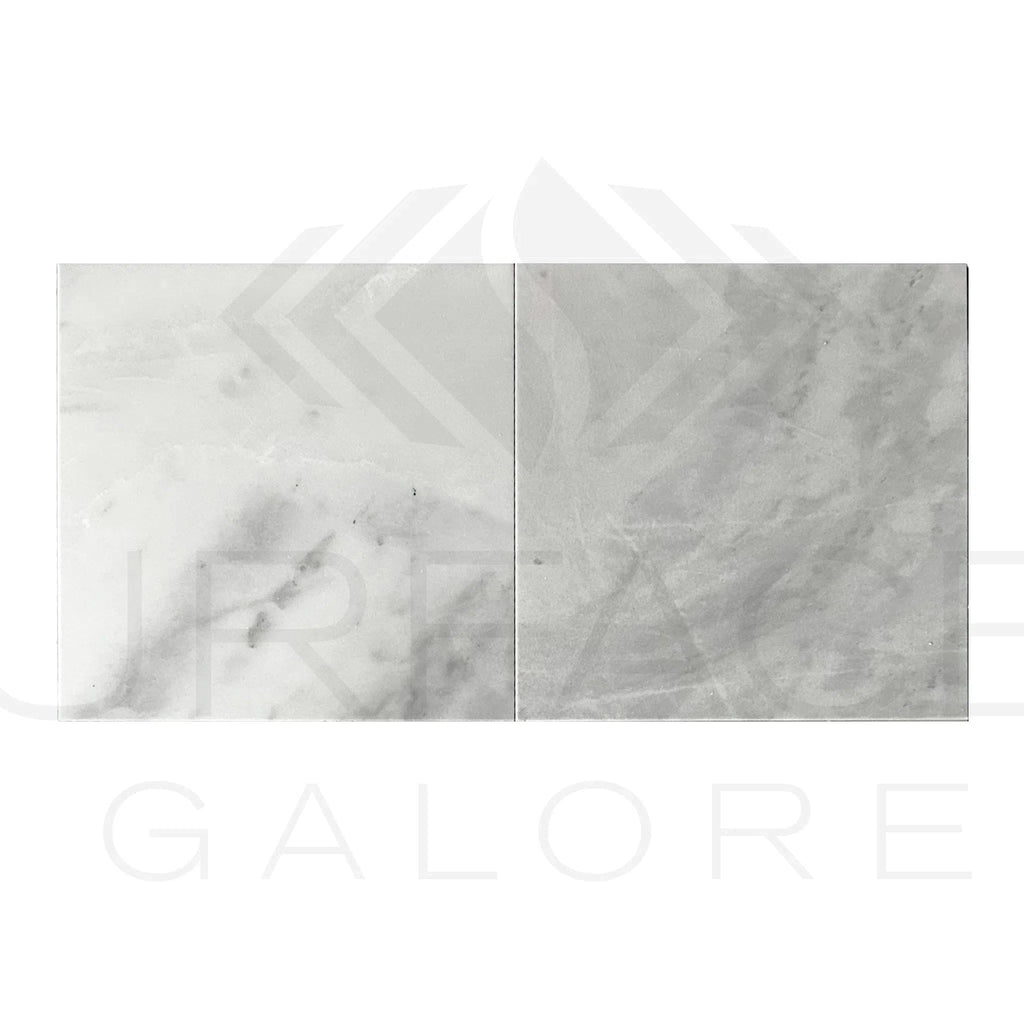 Bianco Venatino (Bianco Mare) White Marble 12X12 Polished Micro-Beveled Edge Tile 300 Sq.Ft. $4.33/Sq.Ft.