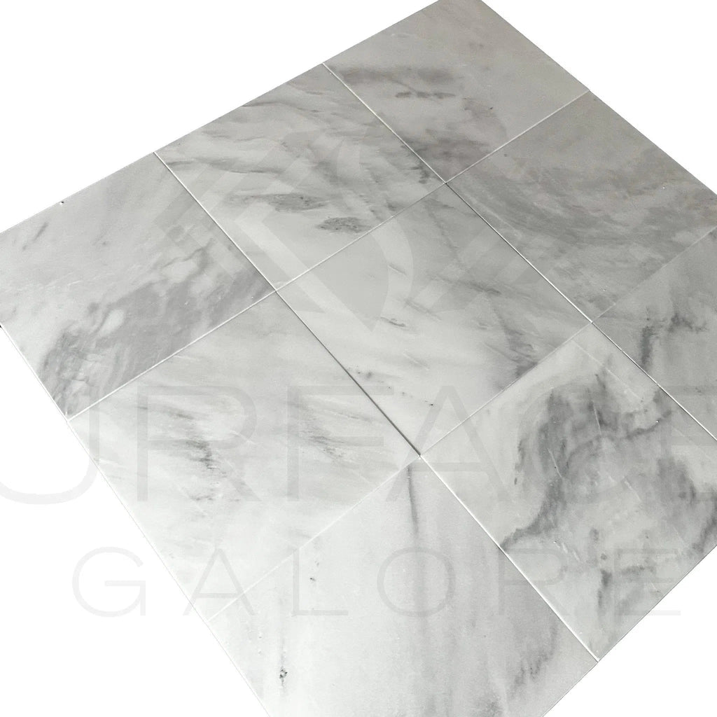 Bianco Venatino (Bianco Mare) White Marble 12X12 Polished Micro-Beveled Edge Tile 300 Sq.Ft. $4.33/Sq.Ft.