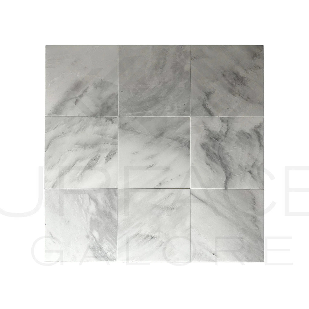 Bianco Venatino (Bianco Mare) White Marble 12X12 Polished Micro-Beveled Edge Tile 300 Sq.Ft. $4.33/Sq.Ft.