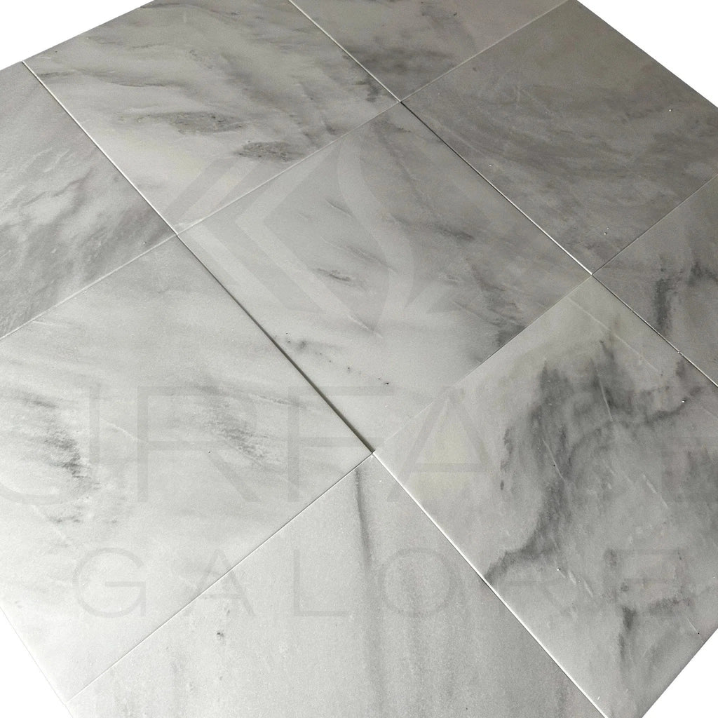 Bianco Venatino (Bianco Mare) White Marble 12X12 Polished Micro-Beveled Edge Tile 300 Sq.Ft. $4.33/Sq.Ft.