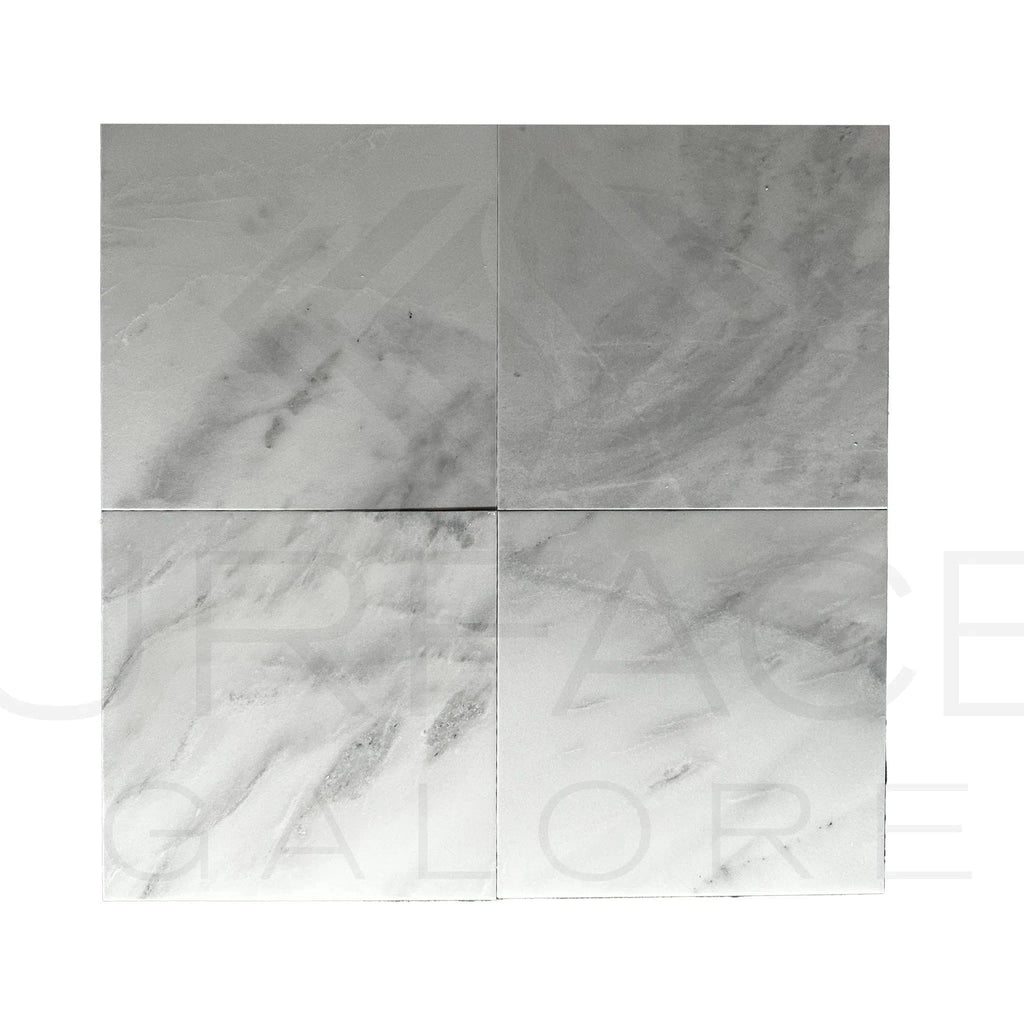 Bianco Venatino (Bianco Mare) White Marble 12X12 Polished Micro-Beveled Edge Tile 300 Sq.Ft. $4.33/Sq.Ft.