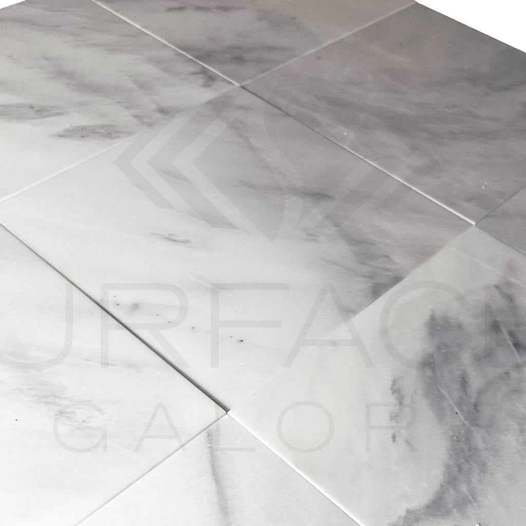 Bianco Venatino (Bianco Mare) White Marble 12X12 Polished Tile 300 Sq.Ft. $4.33/Sq.Ft.