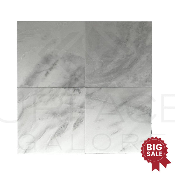 Bianco Venatino (Bianco Mare) White Marble 12X12 Polished Tile 300 Sq.Ft. - Discounted, Marble/Travertine Clearance Sale - SurfacesGalore