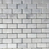 Bianco Venatino (Bianco Mare) White Marble 1X2 Brick Polished Mosaic Tile 110 Sq.Ft. $5.90/Sq.Ft.