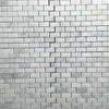 Bianco Venatino (Bianco Mare) White Marble 1X2 Brick Polished Mosaic Tile 110 Sq.Ft. $5.90/Sq.Ft.