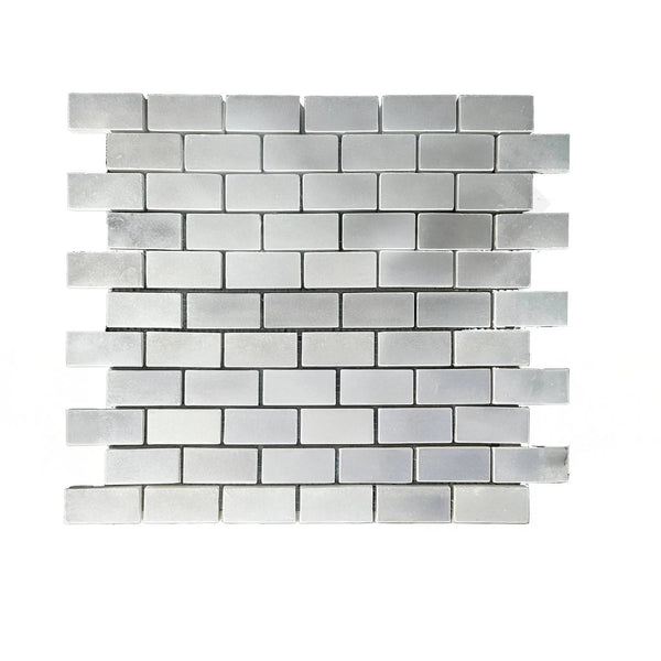 Bianco Venatino (Bianco Mare) White Marble 1X2 Brick Polished Mosaic Tile 110 Sq.Ft. $5.90/Sq.Ft.