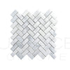 Bianco Venatino (Bianco Mare) White Marble Herringbone Honed Mosaic Tile 110 Sq.Ft. $5.90/Sq.Ft.