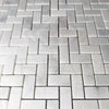 Bianco Venatino (Bianco Mare) White Marble Herringbone Honed Mosaic Tile 110 Sq.Ft. $5.90/Sq.Ft.