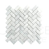 Bianco Venatino (Bianco Mare) White Marble Herringbone Honed Mosaic Tile 110 Sq.Ft. $5.90/Sq.Ft.