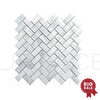 Bianco Venatino (Bianco Mare) White Marble Herringbone Honed Mosaic Tile 110 Sq.Ft. - Discounted, Marble/Travertine Clearance Sale - SurfacesGalore