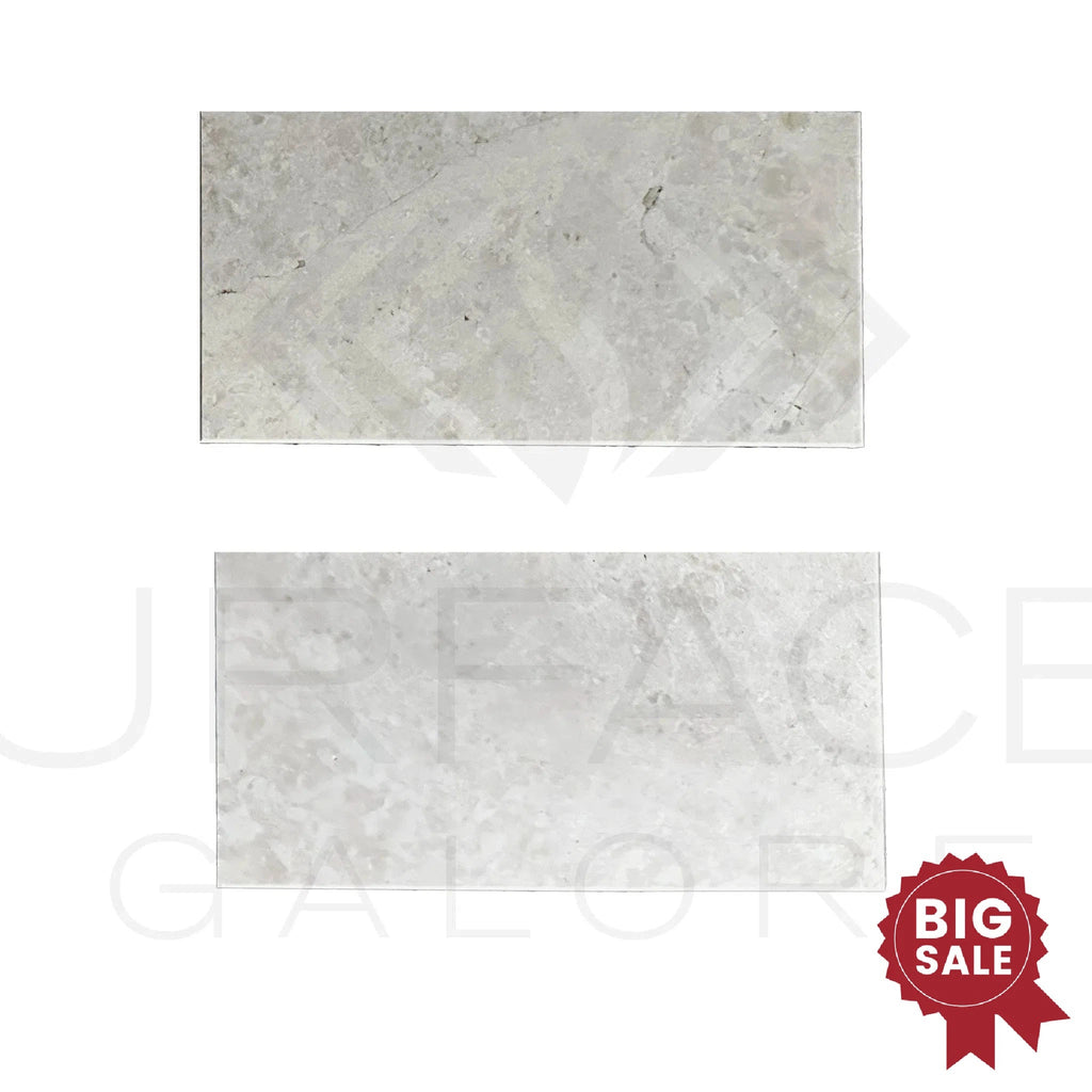 Botticino Cream / White Marble 6X12 Polished Tile 320 Sq.Ft. - Discounted, Marble/Travertine Clearance Sale - SurfacesGalore