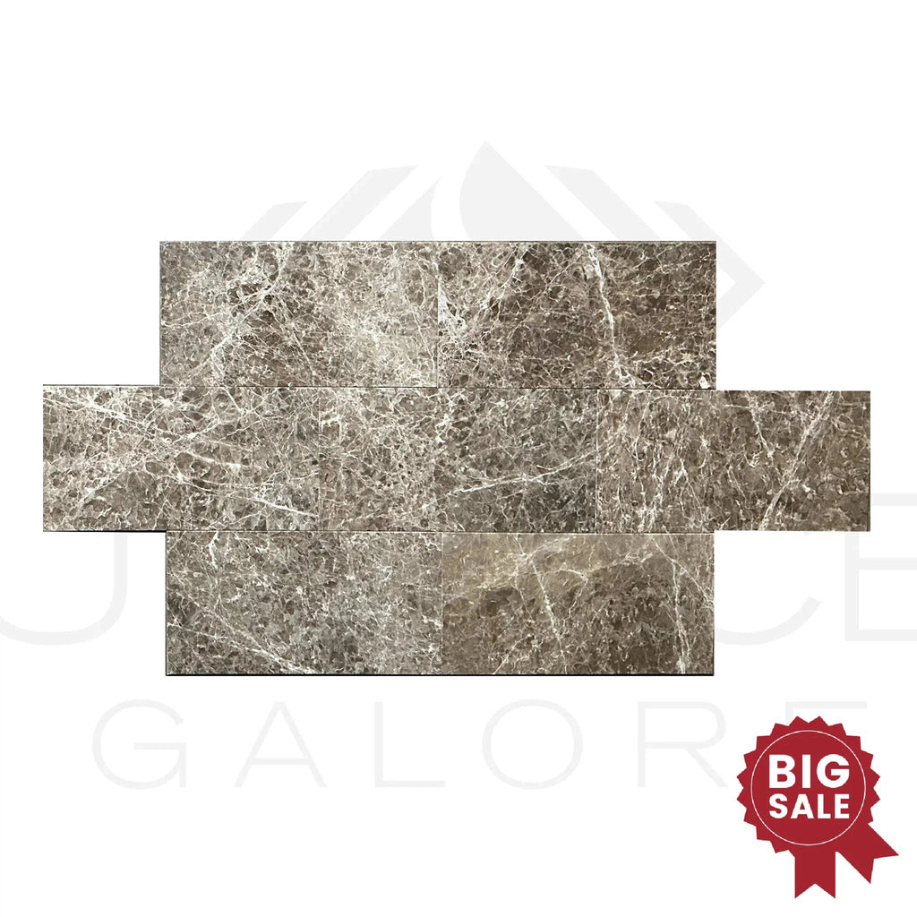 Cafe Emperador / Brown / Emperador Marble 12X24 Polished Tile 150 Sq.Ft. - Discounted, Marble/Travertine Clearance Sale - SurfacesGalore