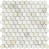 Calacatta Gold 1" Hexagon Mosaic Marble Tile Polished-Honed