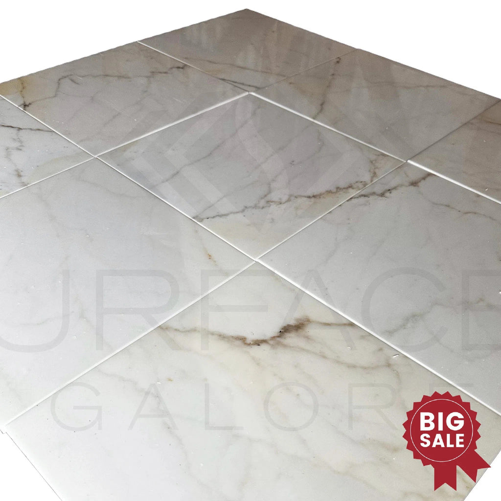 Calacatta Gold 12X12 Polished Marble Tile 300 Sq.Ft. - Discounted, Marble/Travertine Clearance Sale - SurfacesGalore