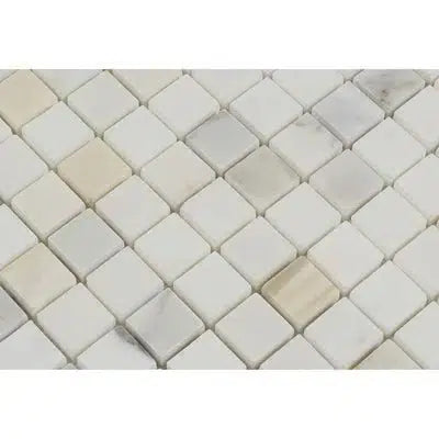 Calacatta Gold 1X1 Mosaic Marble Tile Polished-Honed