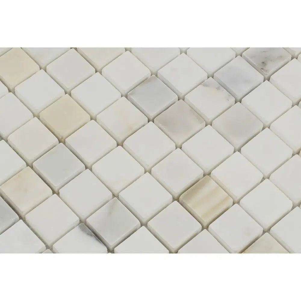 Calacatta Gold 1X1 Mosaic Marble Tile Polished-Honed