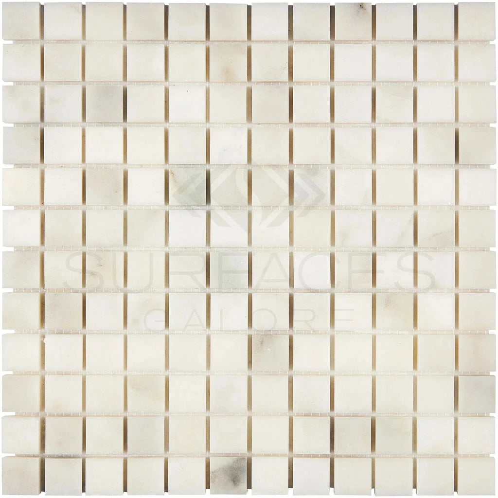 Calacatta Gold 1X1 Mosaic Marble Tile Polished-Honed