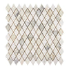 Calacatta Gold 1X2 Diamond/Rhomboid Mosaic Marble Tile Polished-Honed