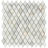 Calacatta Gold 1X2 Diamond/Rhomboid Mosaic Marble Tile Polished-Honed