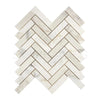 Calacatta Gold 1X4 Herringbone Mosaic Marble Tile Polished-Honed