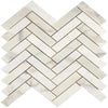 Calacatta Gold 1X4 Herringbone Mosaic Marble Tile Polished-Honed